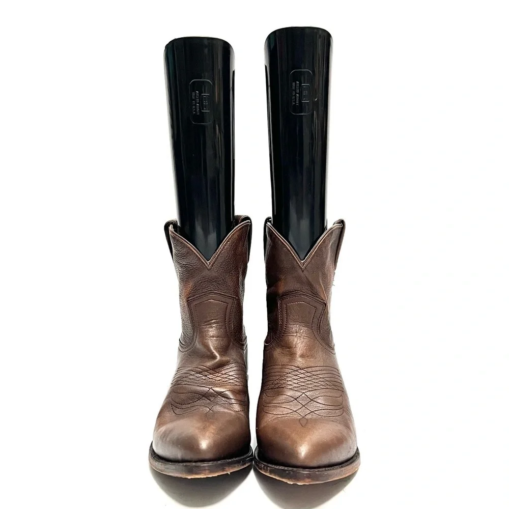 FRYE | Vintage Y2K women's brown leather western cowboy ankle booties